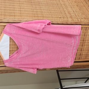 Free people open back pink tee